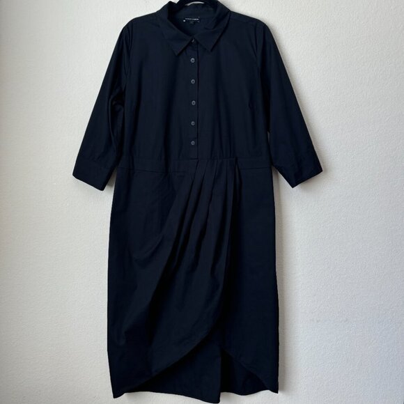 Universal Standard x Danielle Brooks The Danielle Button Pleated Shirt Dress - Picture 6 of 15